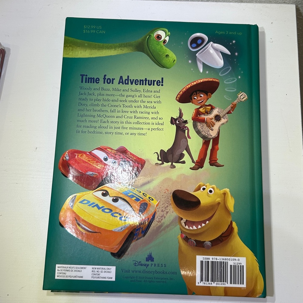 (2) Disney Hardcover 5 Minute Storybook Stories Disney Pixar & Frozen - Picture 5 of 15